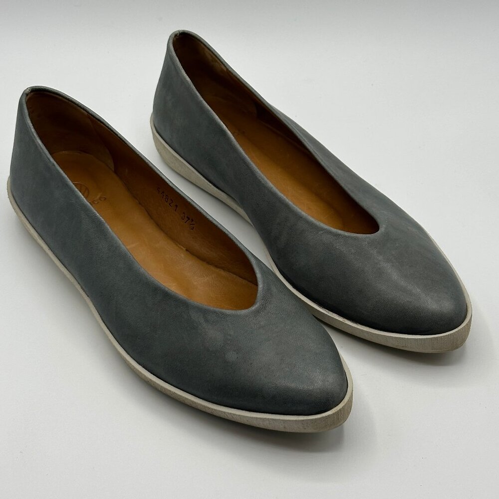Coclico Women's Perl Leather Pointed Toe Casual Slip On Loafers Size 37.5